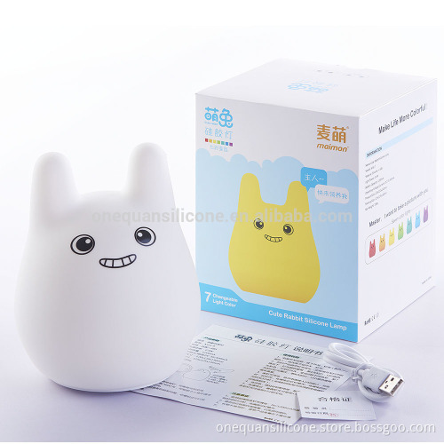 Children favor gift night light led rabbit shape animal toys led light sensor touch light up creative gift room decoration